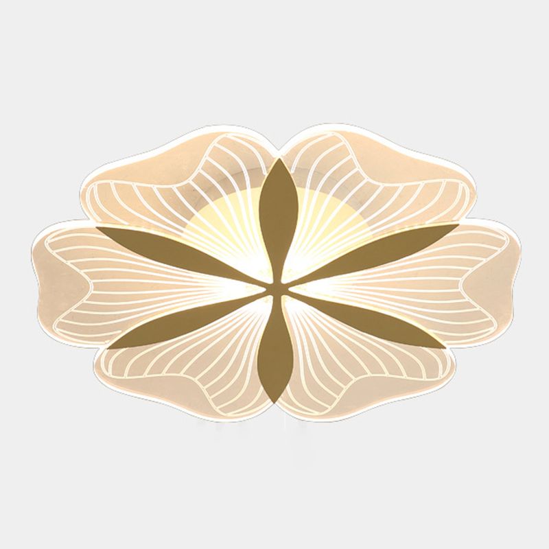 Modern Style Flower Shade Ceiling Lamp Metal 1 Headed Ceiling Lighting for Restaurant