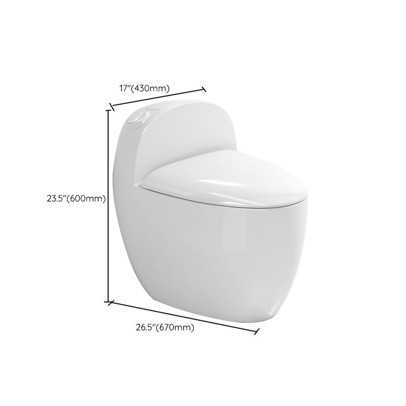 Modern Ceramic Flush Toilet Floor Mounted Urine Toilet with Slow Close Seat for Washroom