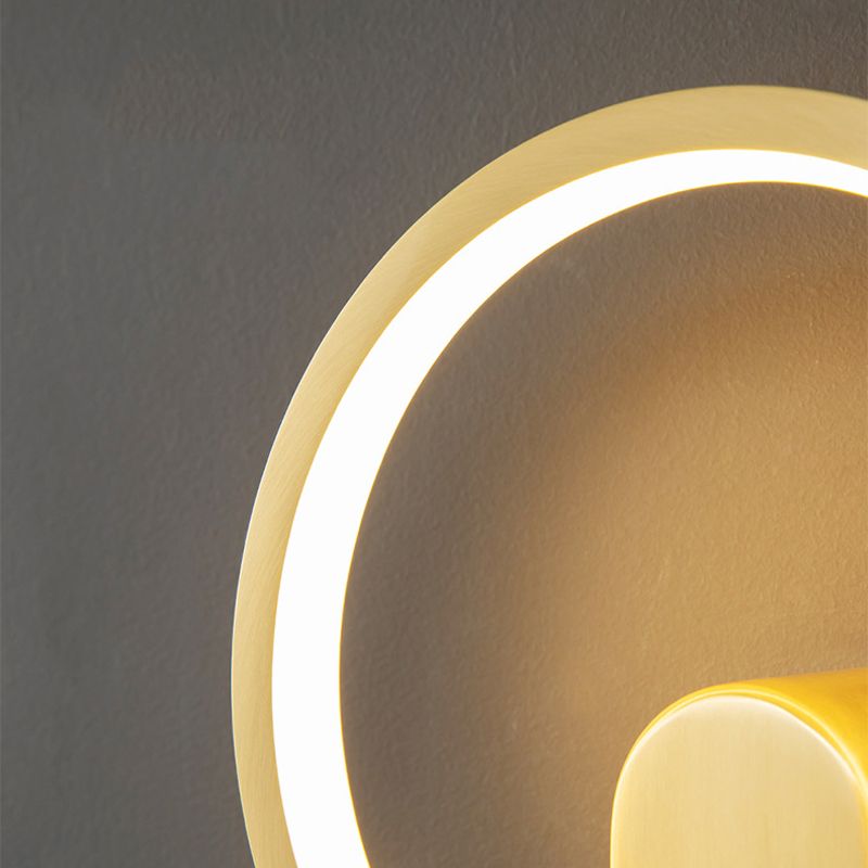 Minimalism LED Wall Sconce 2-Light Brass Sconce Lighting for Bedroom