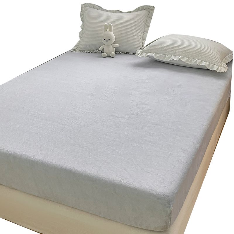 Soild Ultra Soft Fitted Sheet Modern Elegant Winter Bed Sheet Set