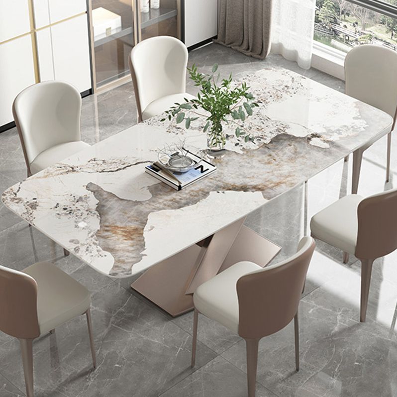 Luxury Sintered Stone Kitchen Table Rectangle Home Kitchen Desk