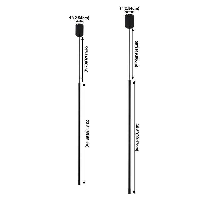 Minimalistische moderne lineare hängende Lampe Metall 1 Licht Anhänger Licht für Wohnzimmer am Nacht