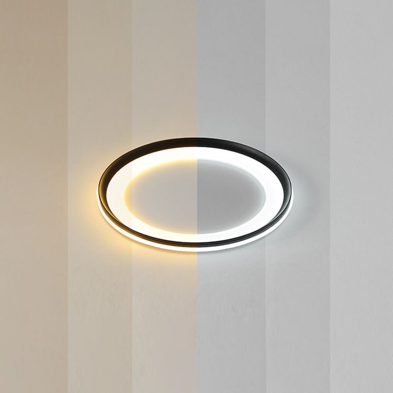 LED slaapkamer dicht bij plafond verlichting minimalistische stijl flush mount lamp met Circle Metal Shade