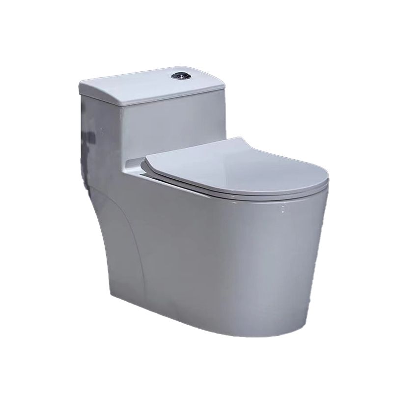 Contemporary White Flush Toilet Floor Mounted Toilet Bowl for Washroom
