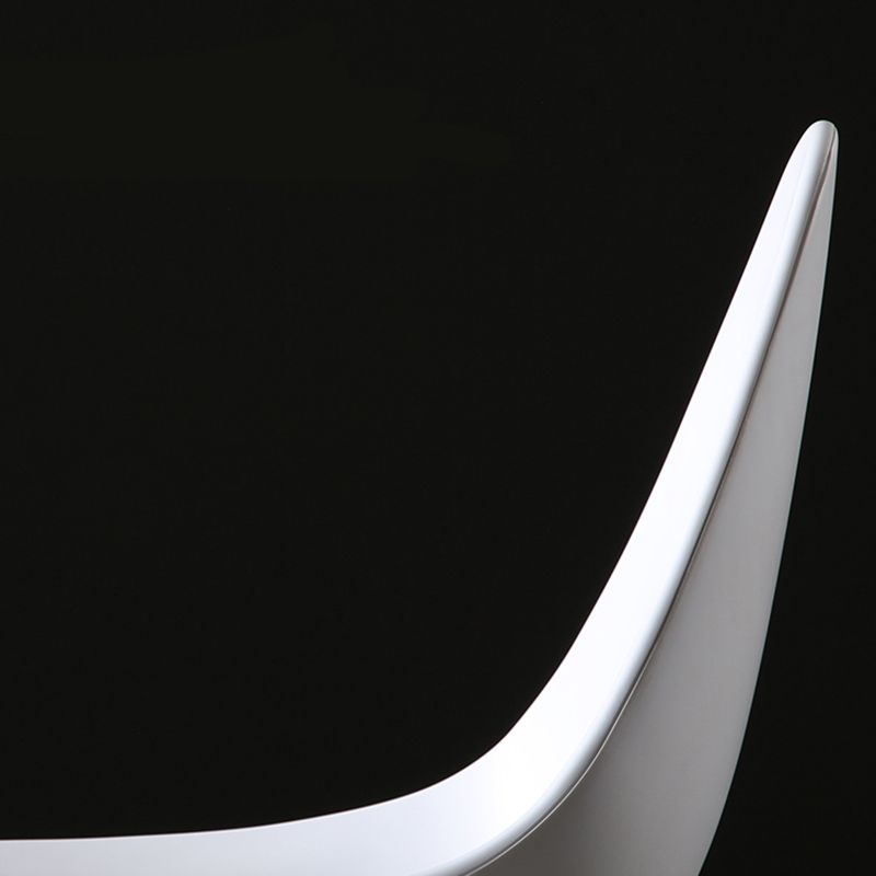 Industrial Style Armless Chair Solid Back Side Plastic Chair with Metal Base