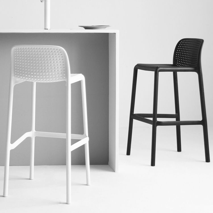 Modern Style Bar-stool Plastic Counter Bar Stool with Plastic Legs for Restaurant