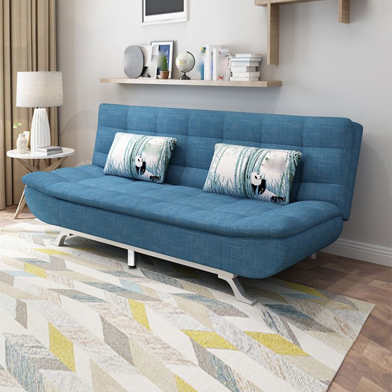 74.80" W √ó 33.46" D √ó 35.43" H Biscuit Back Armless Sofa with Convertible