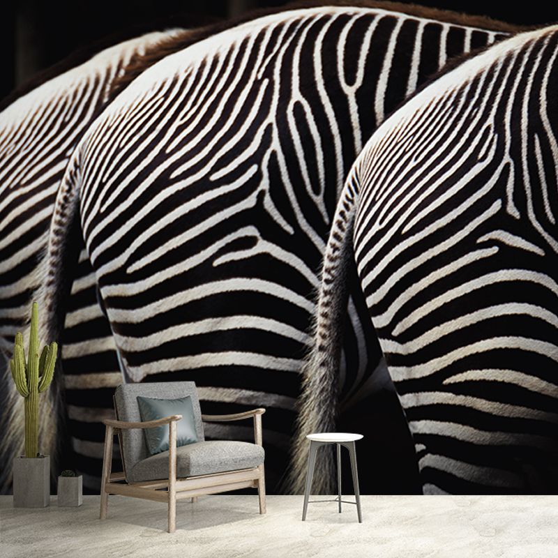 Zebra 3D Wallpaper Wild Animal Mural Horizontal Photography Sitting Room Wall Mural