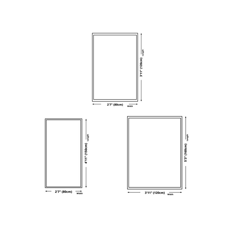 Stylish Blue Area Rug Color Block Polyester Area Carpet Anti-Slip Easy Care Rug for Living Room