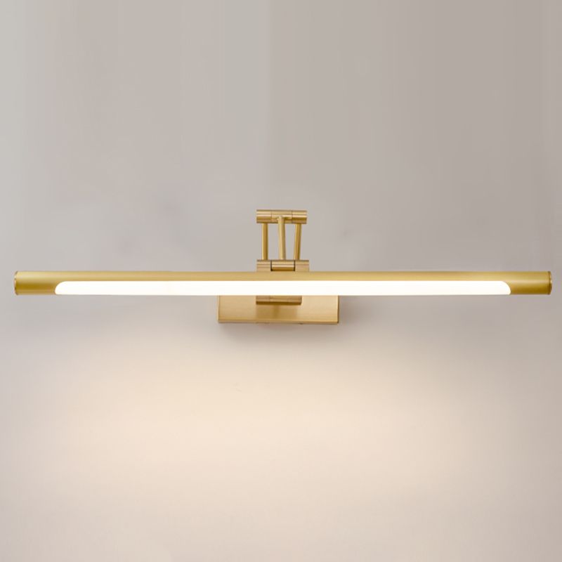 Simplicité moderne LED Mur Light Copper Linear Wall Lampe avec une teinte acrylique