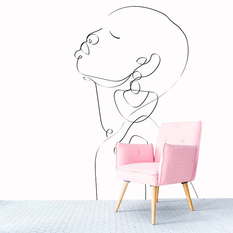 Modern Illustration Mural Wallpaper Portraiture Indoor Wall Mural