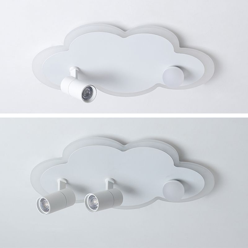 Projecteur LED encastré en fer en forme de nuage, plafonnier moderne à 3 lumières pour chambre à coucher
