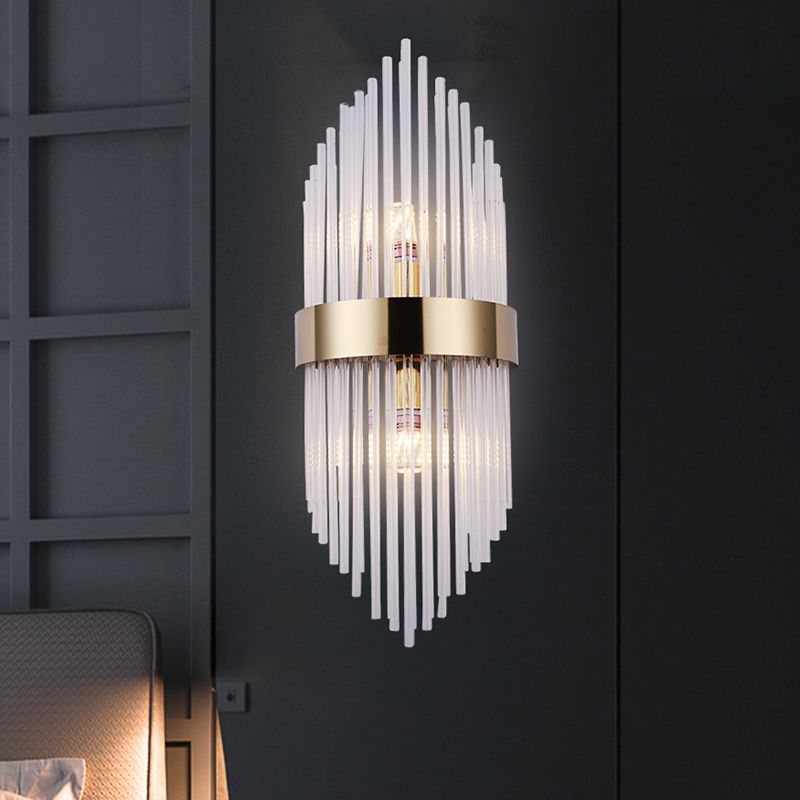 Lámpara de pared de pasillo de dormitorio de luz de cristal creativo moderno