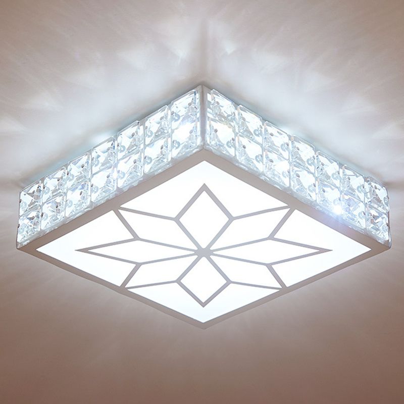 Geometric Ceiling Lamp Modern Iron 1 Light Flush Mount with Hole 2-3.5'' Dia for Aisle