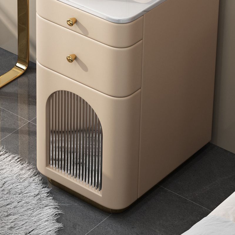5 Storage Drawers Makeup Vanity Desk Stone Top Dressing Table