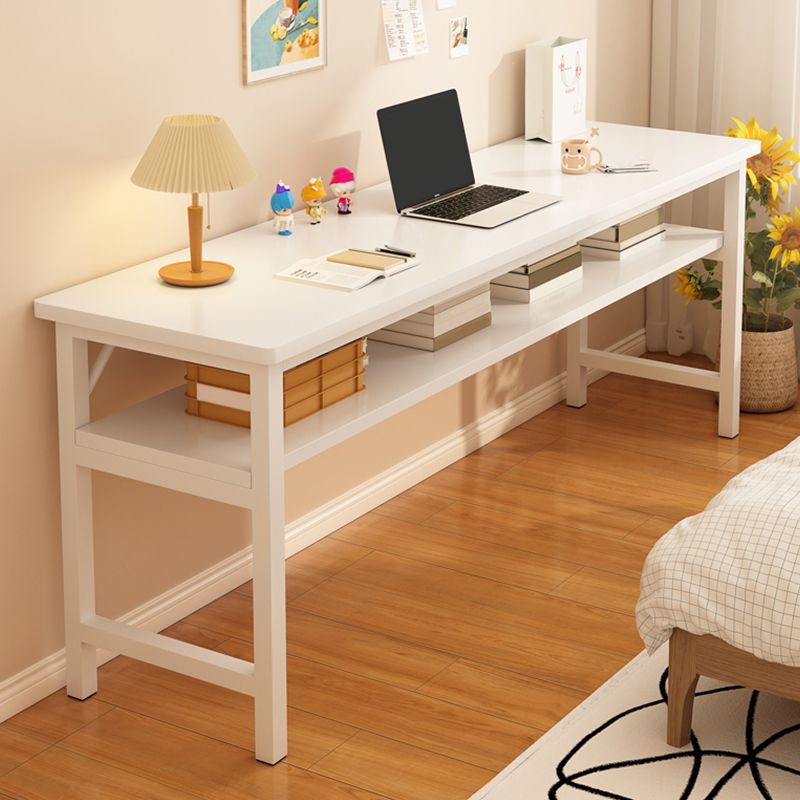 Contemporary Home Office Desk Wooden H-Shape Base Writing Desk , 29.5" H