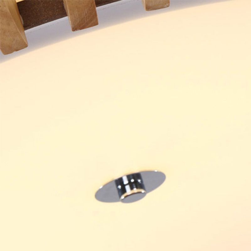 Tambour Flush Mount Ceiling Lighting Fixture Asian 1-Light Flushmount Ceiling Lamp with Acrylic Shade