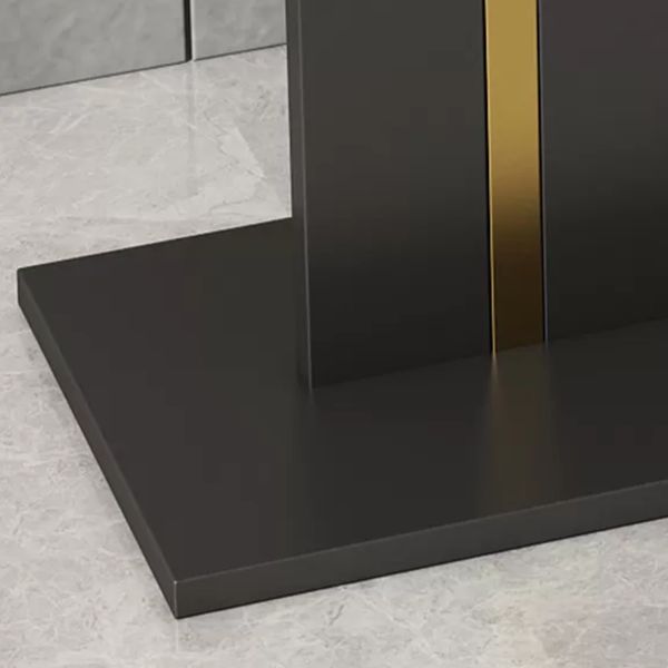 Modern Stone Console Table 11.81" W Half Moon Accent Table for Hall