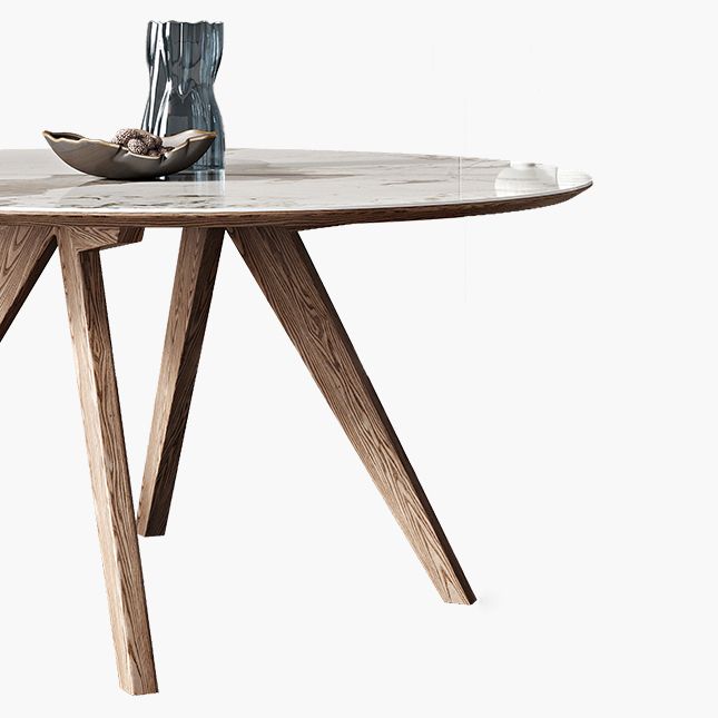 Round Dining Table Set 1/4/5 Pcs Solid Wood Frame Solid Wood Frame