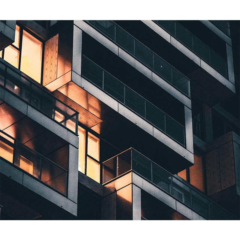 Eco-friendly Horizontal Photography Architecture Mural Wallpaper for Sitting Room