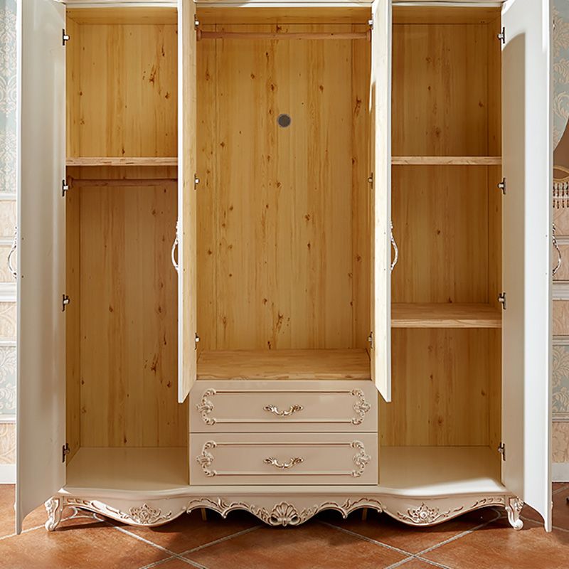 French Country Wardrobe Armoire Wood Wardrobe Cabinet for Bedroom