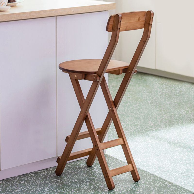 Minimalismus-Barhocker mit Holzrückenlehne für den Innenbereich, zusammenklappbare Thekenhocker, 1 Stück