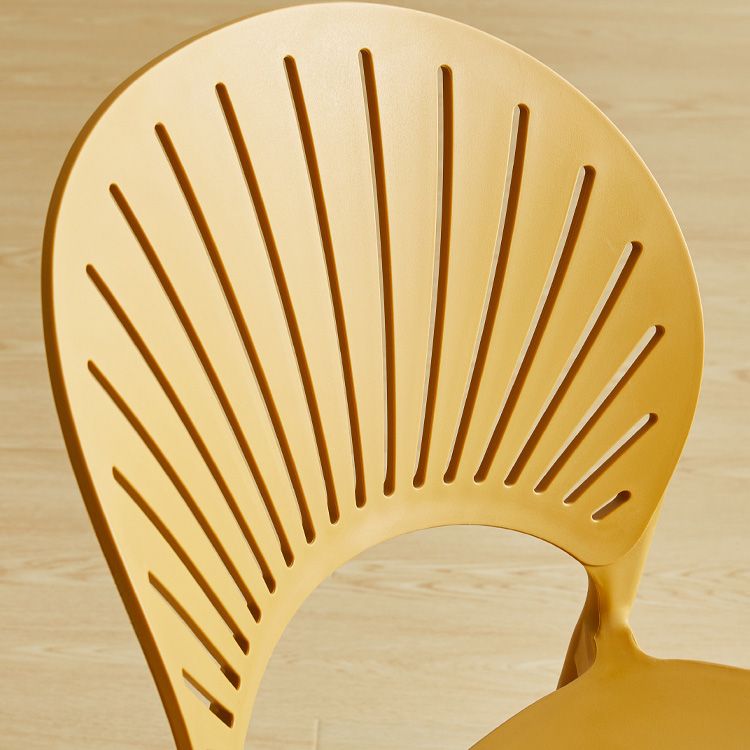 Scandinavian Plastic Dining Armless Chair Kitchen and Dining Room Side Chairs