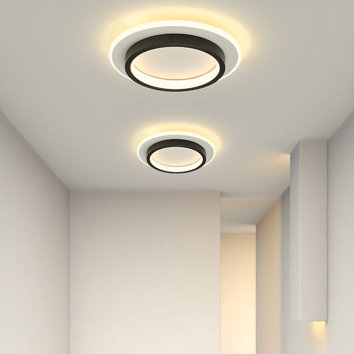 Lámpara de techo LED geométrica Lámpara de montaje empotrada simple y moderna para pasillo
