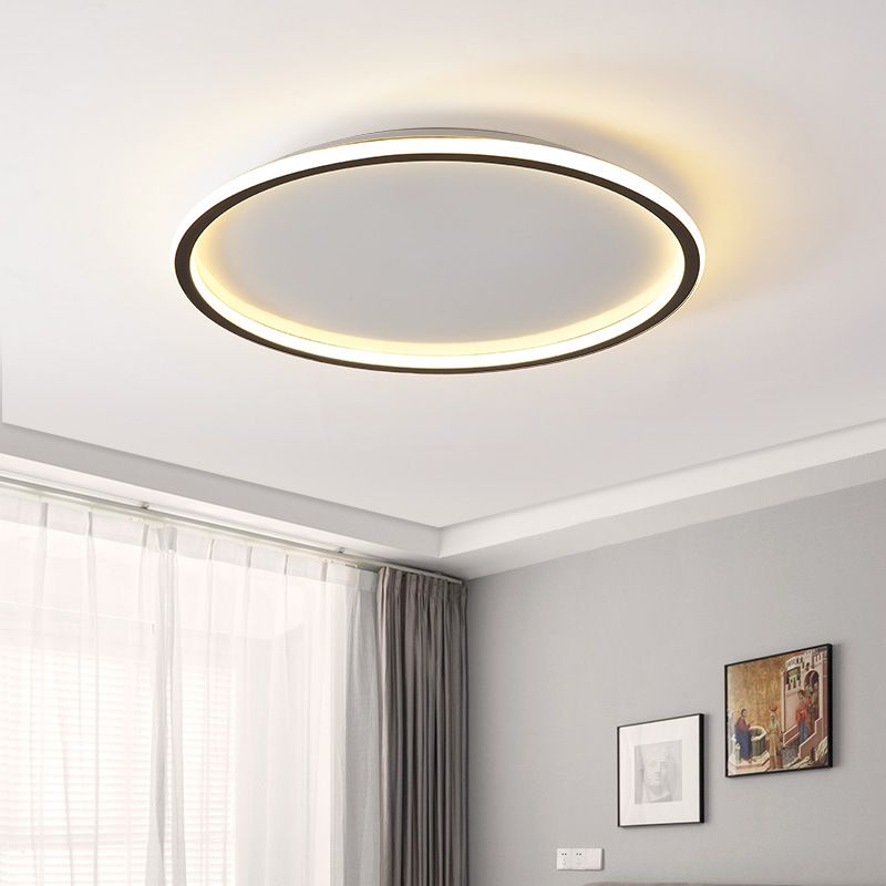 Modern Circle Ceiling Lighting Metal LED Ceiling Mount Light Fixture for Bedroom