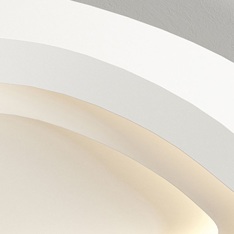 Modernism Flush Mount Metal Ceiling Mounted Fixture in White for Bedroom