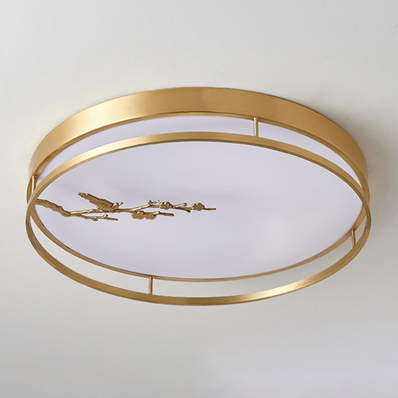 Lámpara empotrada de forma redonda Lámpara de techo empotrada de metal moderno con 1 luz en negro