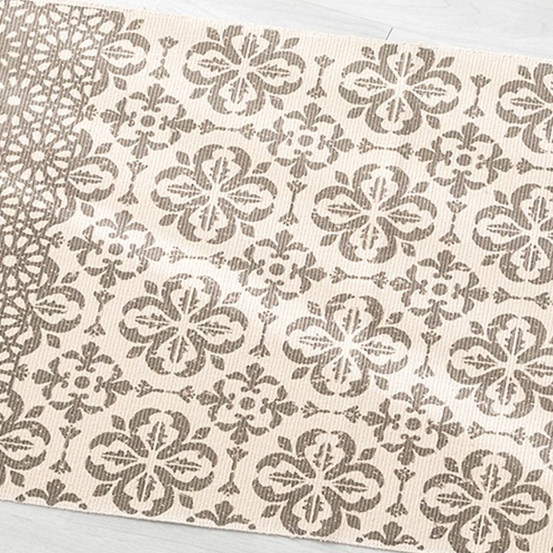 Contemporary Carpet Geometric Print Cotton Linen Area Carpet Rectangle Bedroom Tassel Rug
