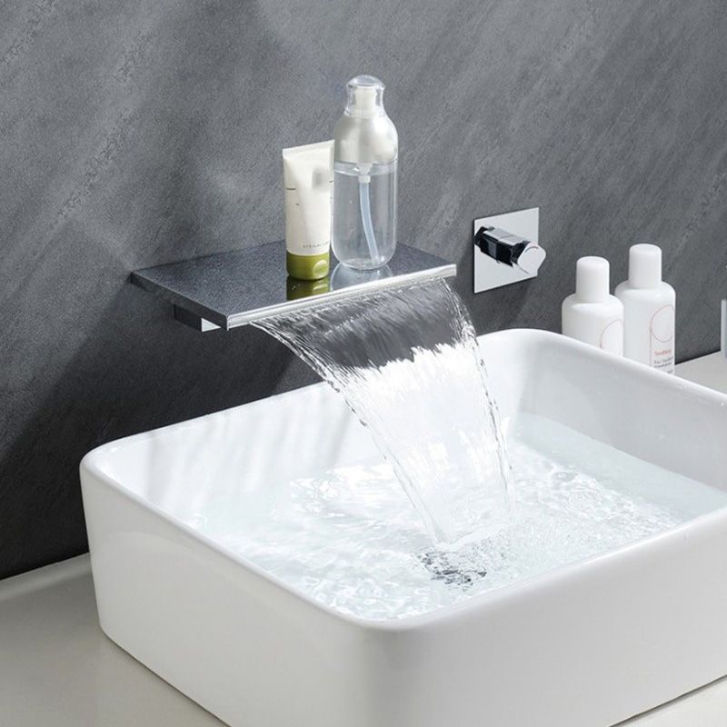 Waterfall Spout Tub Faucet Trim Metal Knob Handle Bathtub Faucet