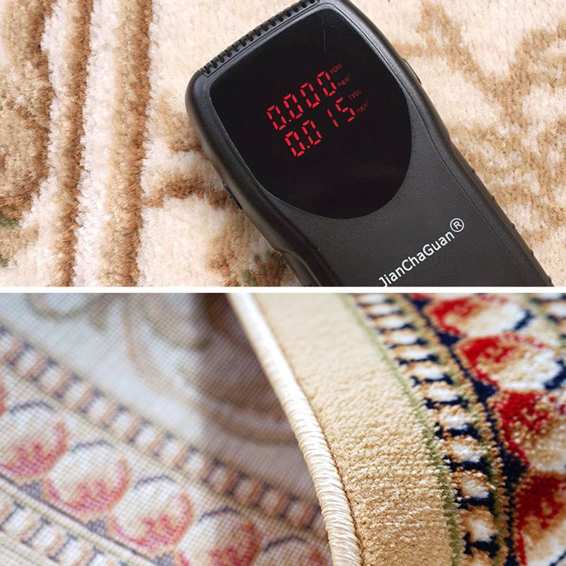 Gelb Ton Blumendruck Teppich Polyester Traditioneller Anti-Rutsch-Rücken-Innenteppich für Wohnzimmer