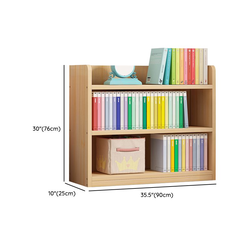 Scandinavian Standard Kids Bookcase Wood Book Stand Closed Back Double-Sided