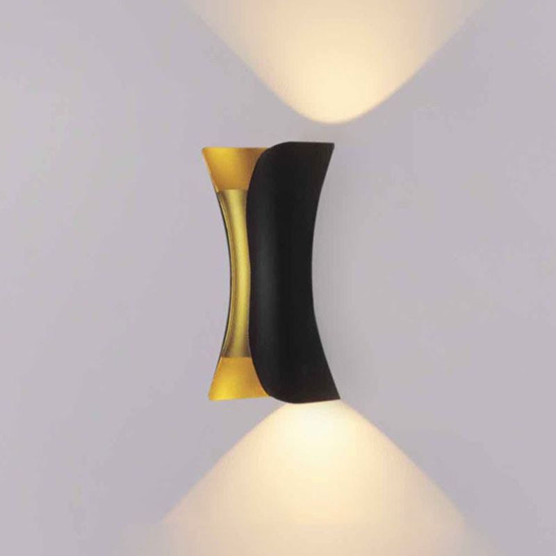 Curl Shape Wall Light Industrial Style Metal 1 Light Wall Lamp for Outdoor