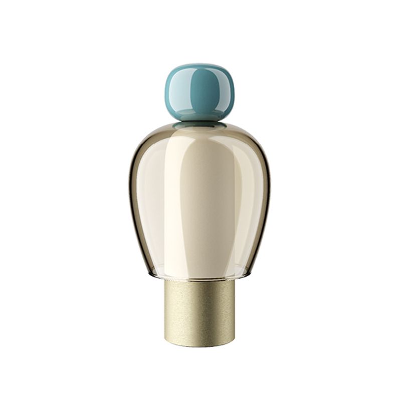 1 Lampade da tavolo notturno di funghi leggeri lampade da comodino in vetro contemporaneo