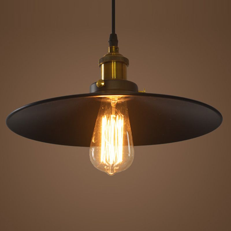 Industrial Style Pendant Light Fixtures with Metal Shade for Living Room Coffee Shop
