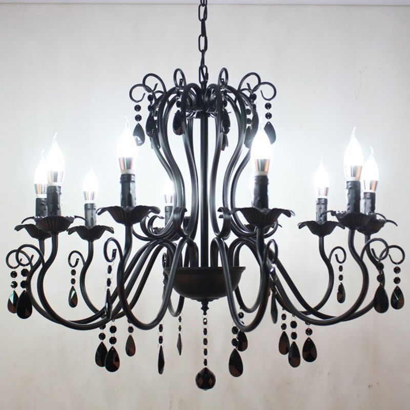 Traditional Hanging Pendant Lights Crystal Hanging Lamps for Living Room