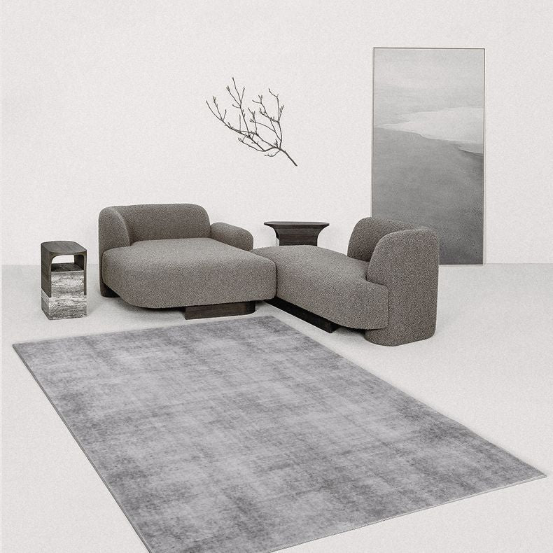 Color Mixed Simple Rug Polyester Carpet Ink Traces Indoor Rug Anti-Slip Backing for Living Room