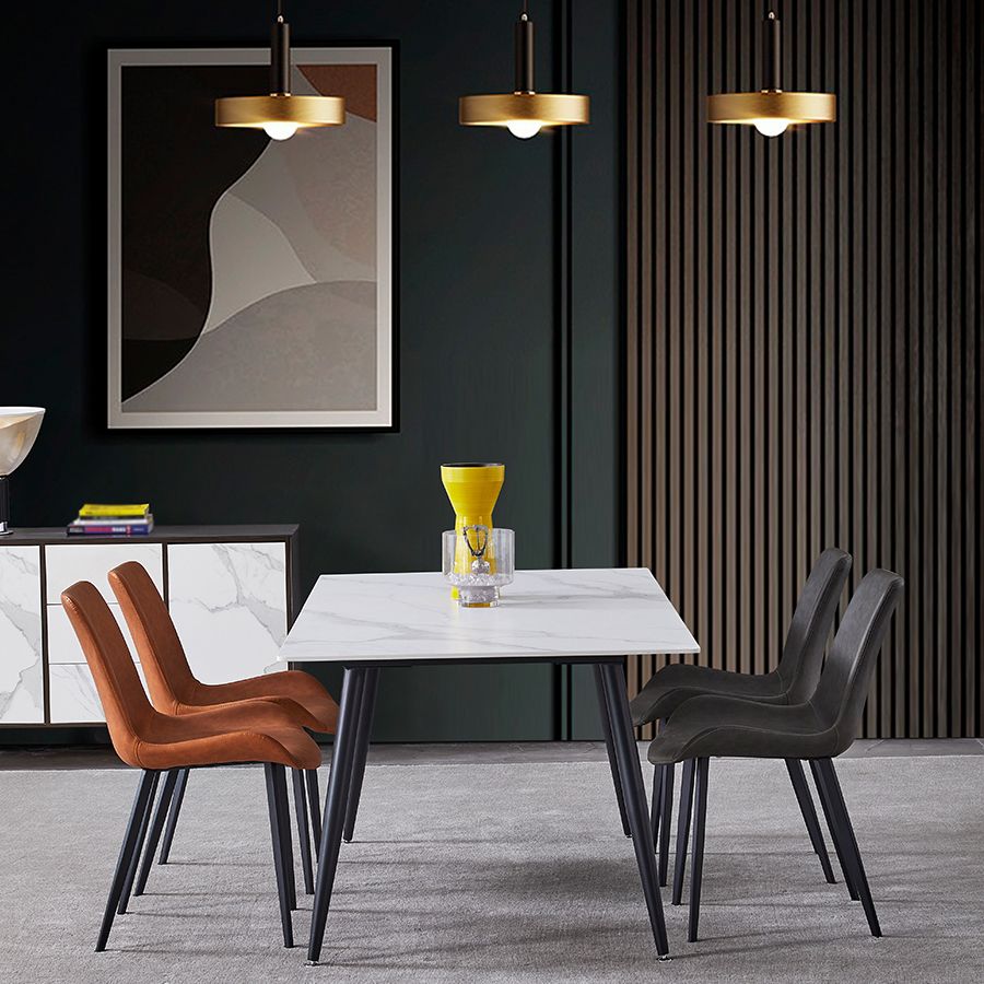 Modern Style Sintered Stone Dining Round Table Set 1/4/5 Pieces Dining Set
