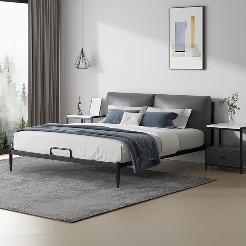 Upholstered Headboard Bed Standard Metal and Upholstered Bed