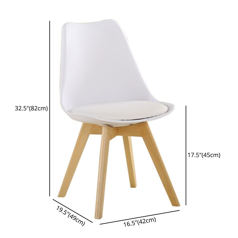 Wood Scandinavian Brasserie Side Chair Parsons Multi-color Dining Chair