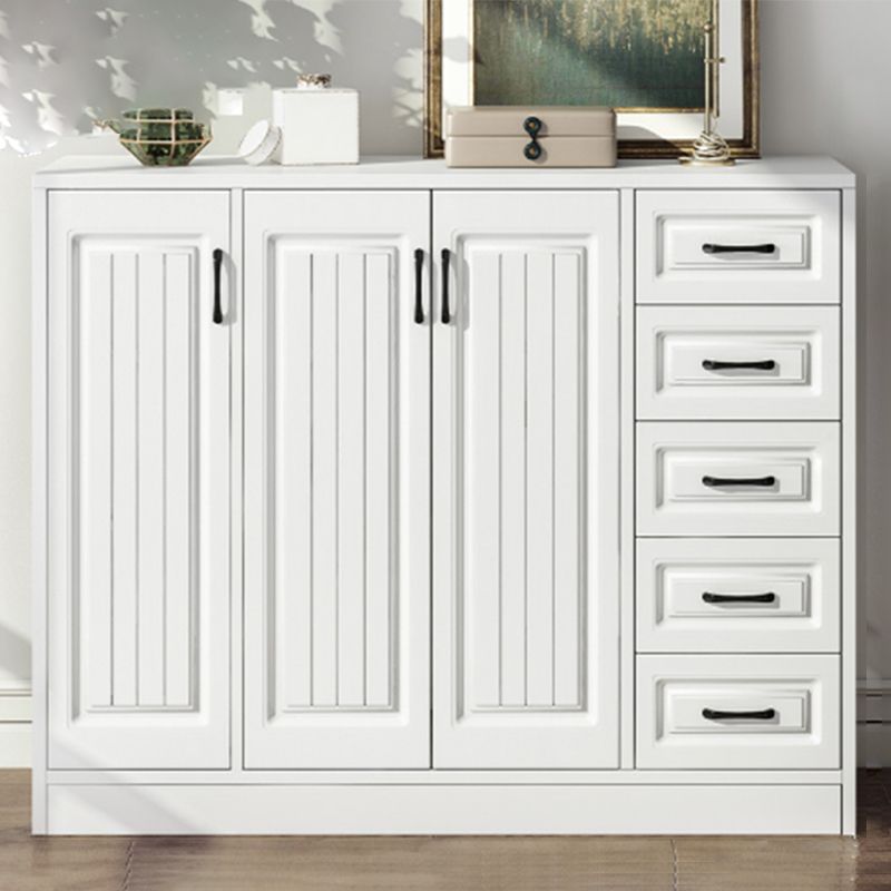 White Standard Cabinet Solid Wood Storage Cabinet with Drawer