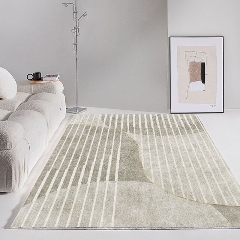 Oranje streep patroon tapijt modern polyester gebied tapijt anti-slip gemakkelijke tapijt tapijt voor woningdecoratie