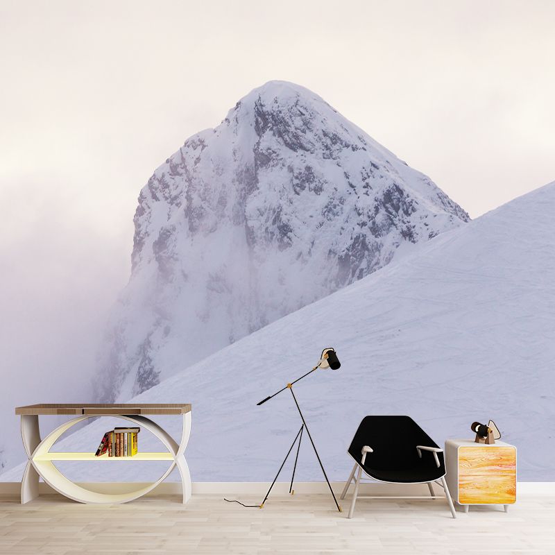 Mountain Top View Removable Wall Mural for Gust Room, Moisture Resistant