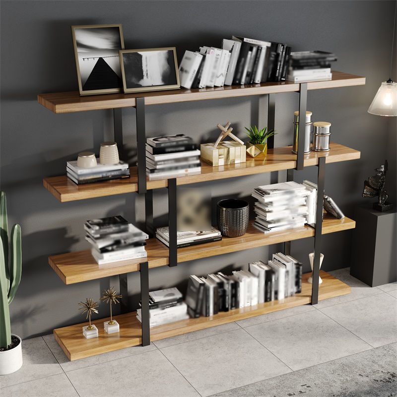 Industrial Style Open Bookshelf Etagere Shelf Bookcase for Home