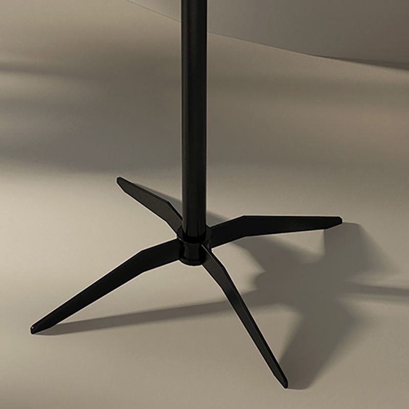 Modern Stone Cocktail Table with Black Pedestal Coffee Table - 21.7''/23.6''