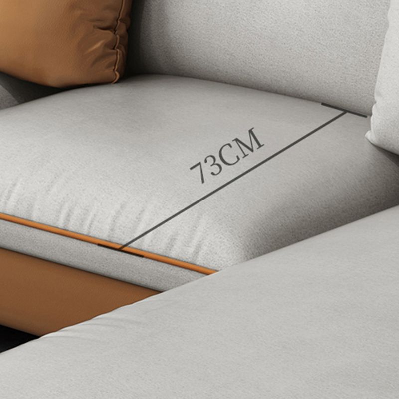 37.4 " H Faux Leather Flared Arm Sofa & Chaise for Living Room