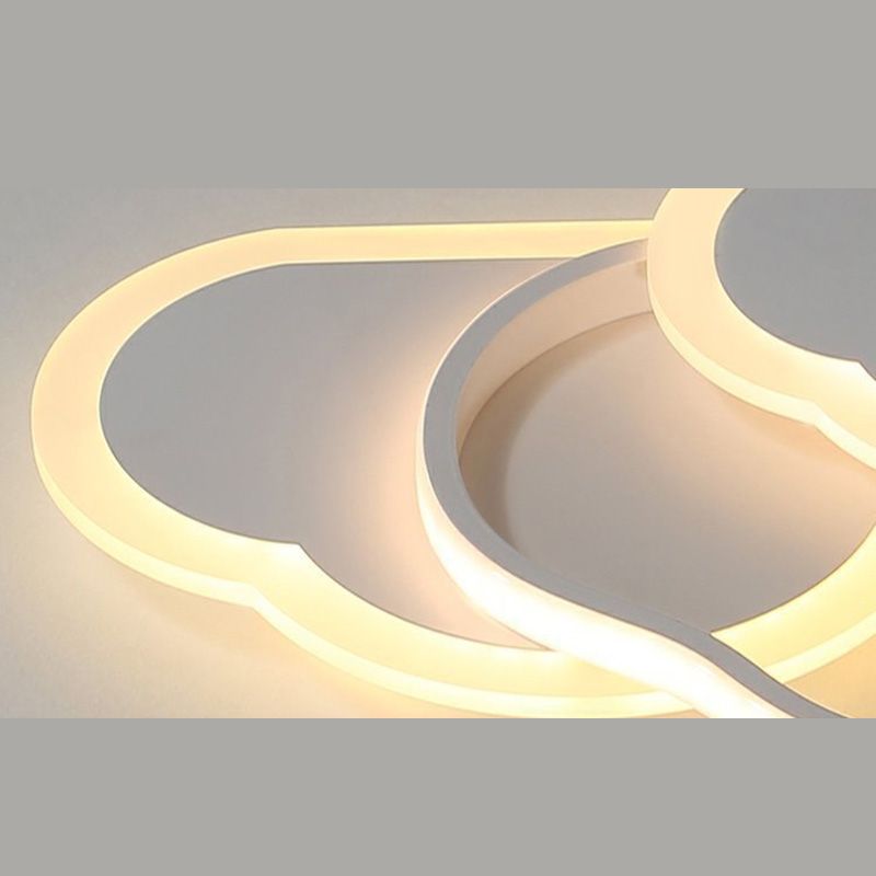 DEL Flush Mount Light Simplicité Metallic Child Room Flush Mount Ceiling Light